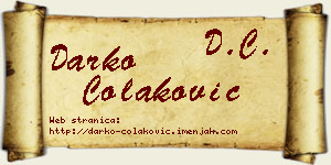 Darko Čolaković vizit kartica